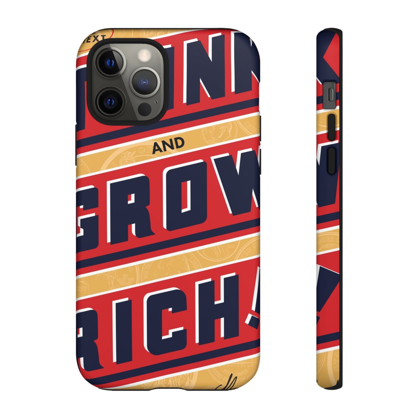 Modern "Think and Grow Rich" phone case