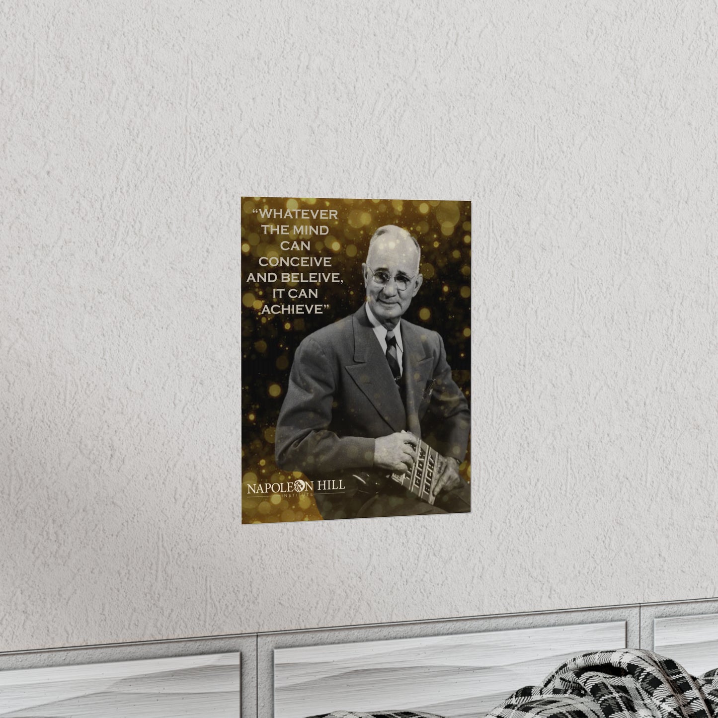 Vertical Poster Napoleon Hill with Famous Quote