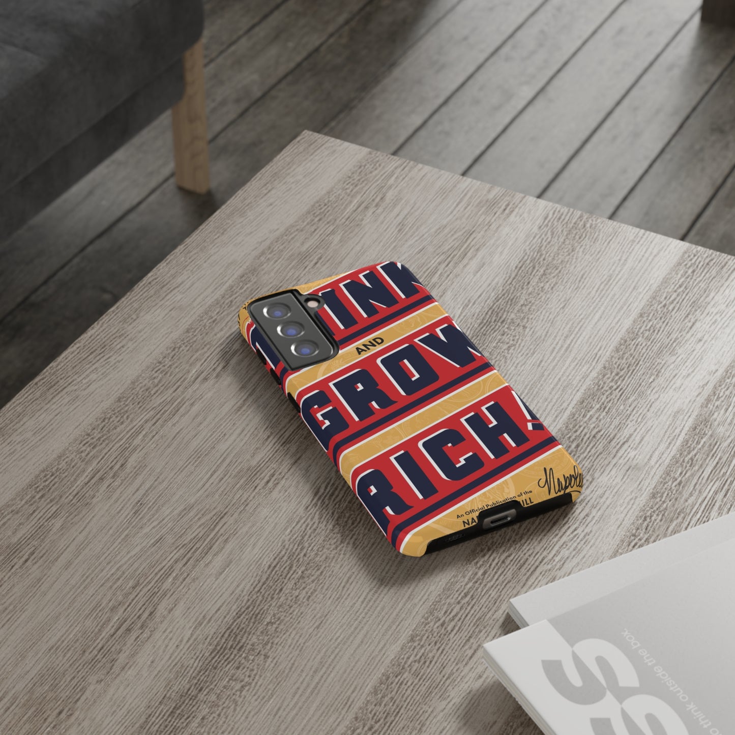 Modern "Think and Grow Rich" phone case