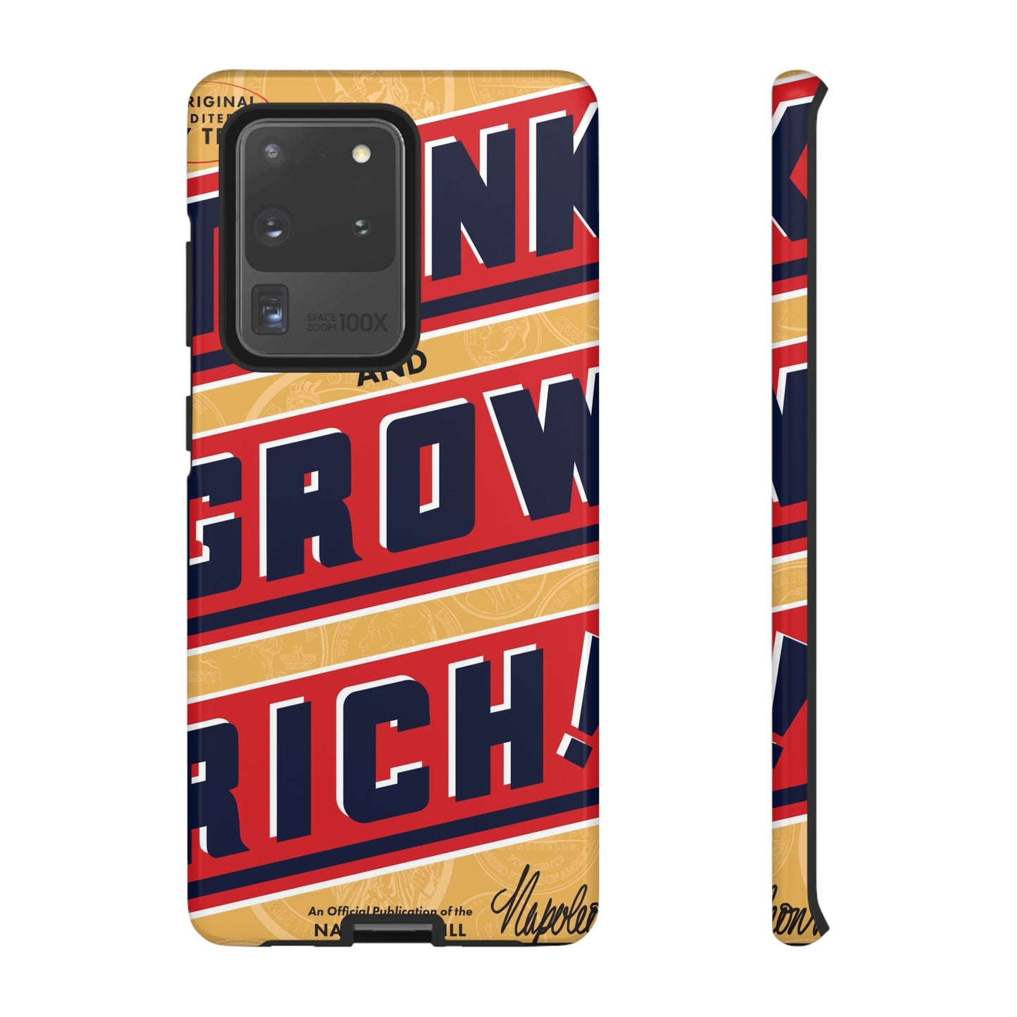 Modern "Think and Grow Rich" phone case