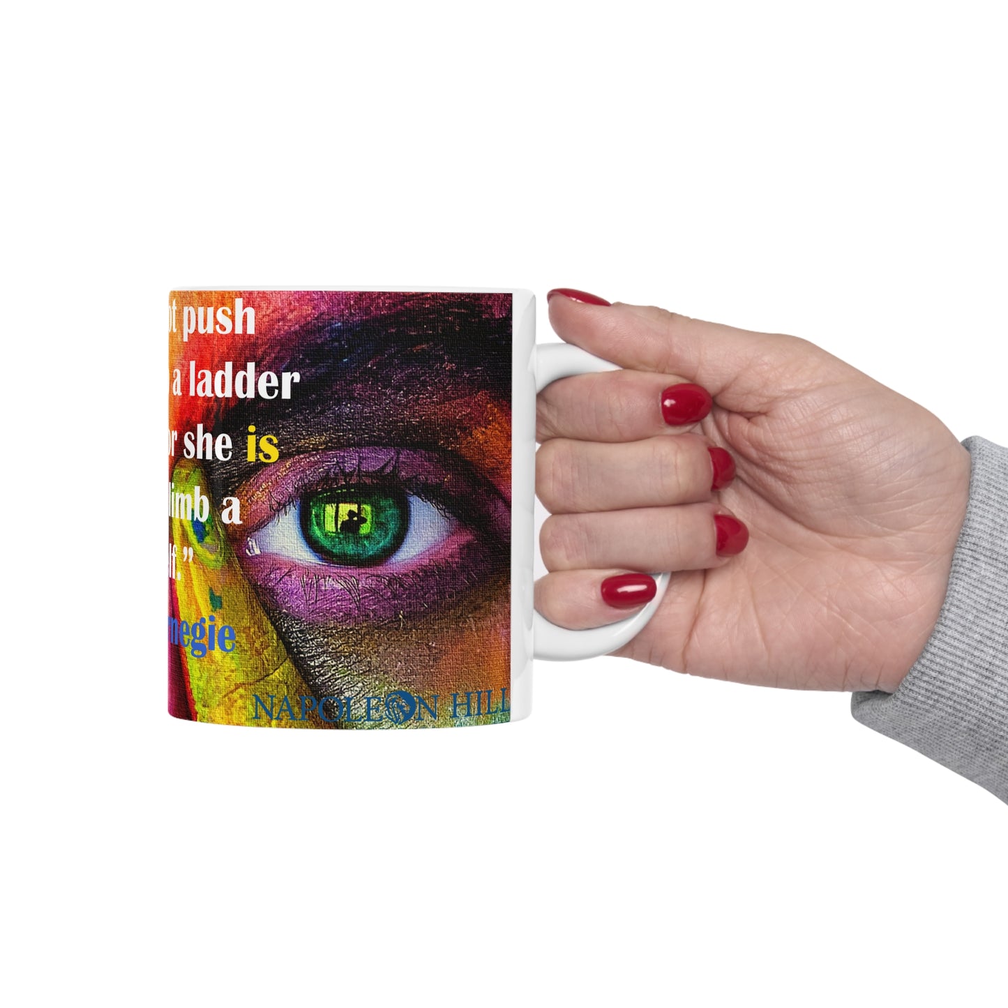 Mug with quote by Andrew Carnegie