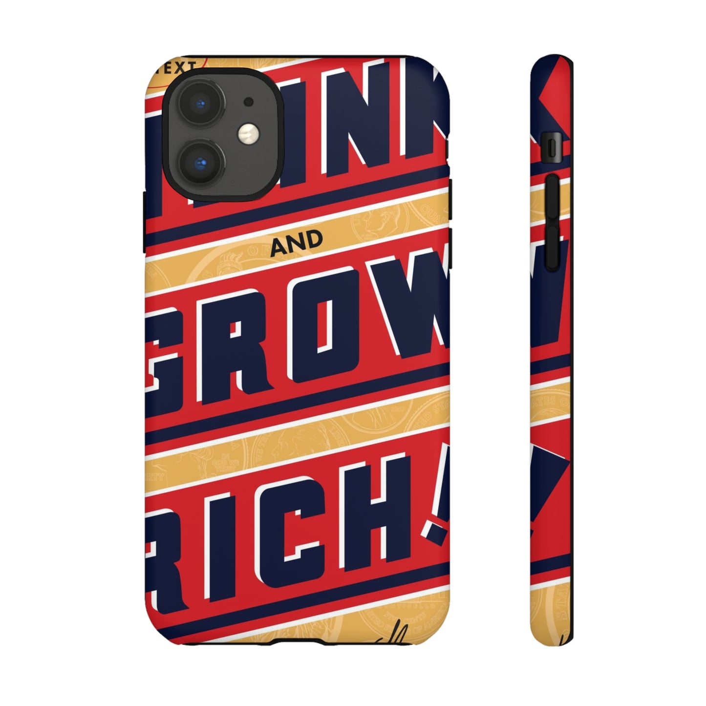 Modern "Think and Grow Rich" phone case