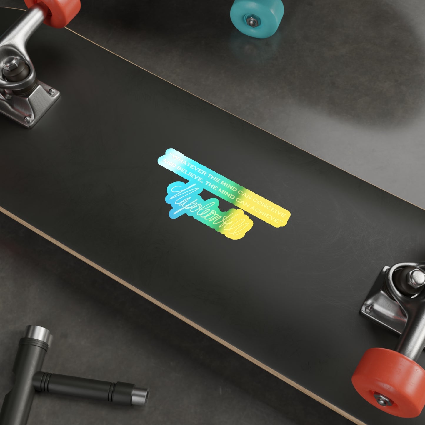 Holographic Die-cut Stickers of Napoleon Hill