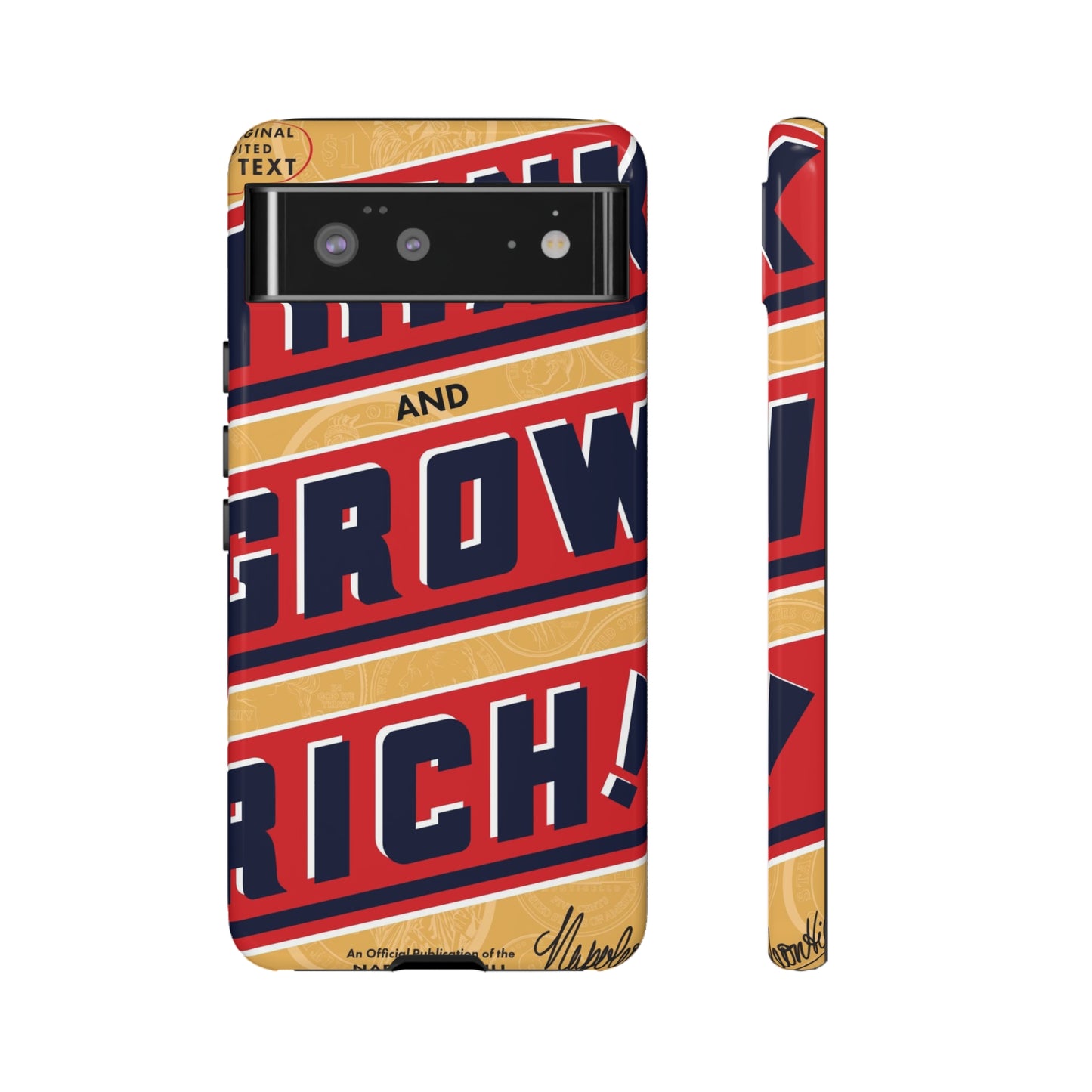 Modern "Think and Grow Rich" phone case