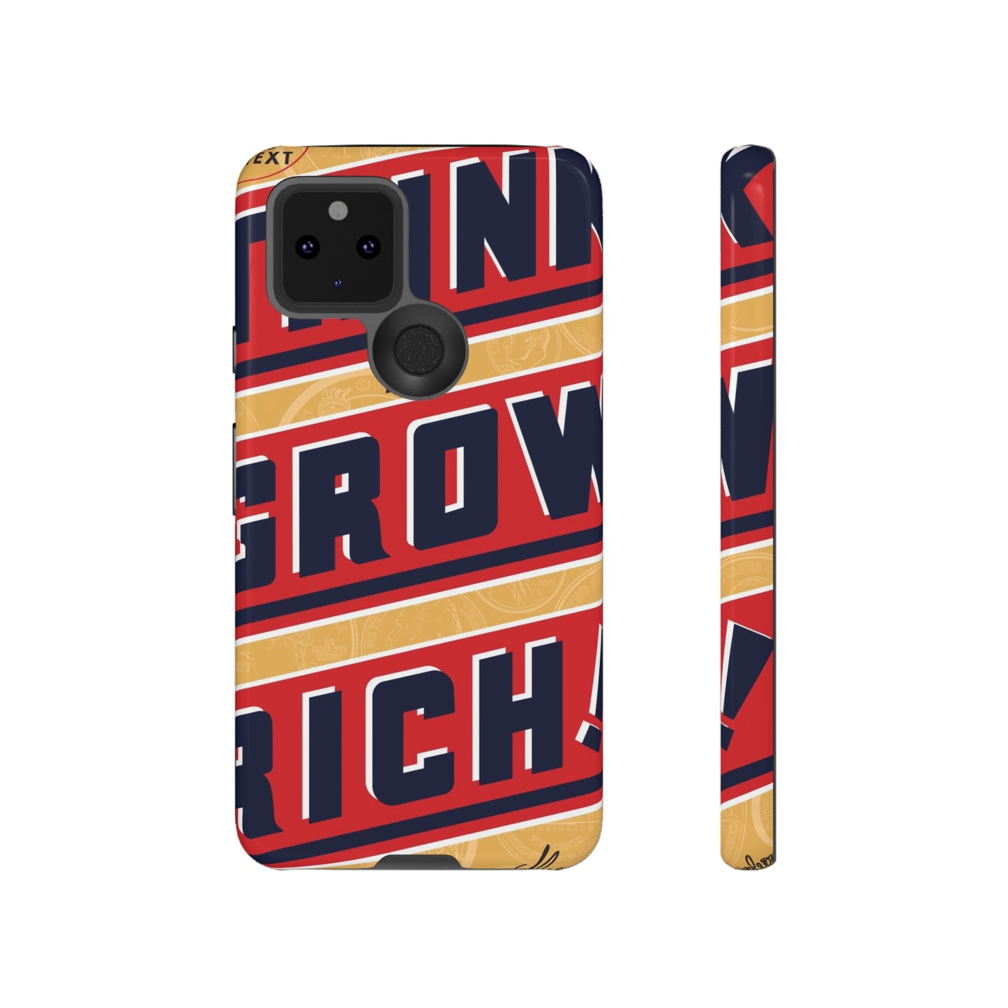 Modern "Think and Grow Rich" phone case