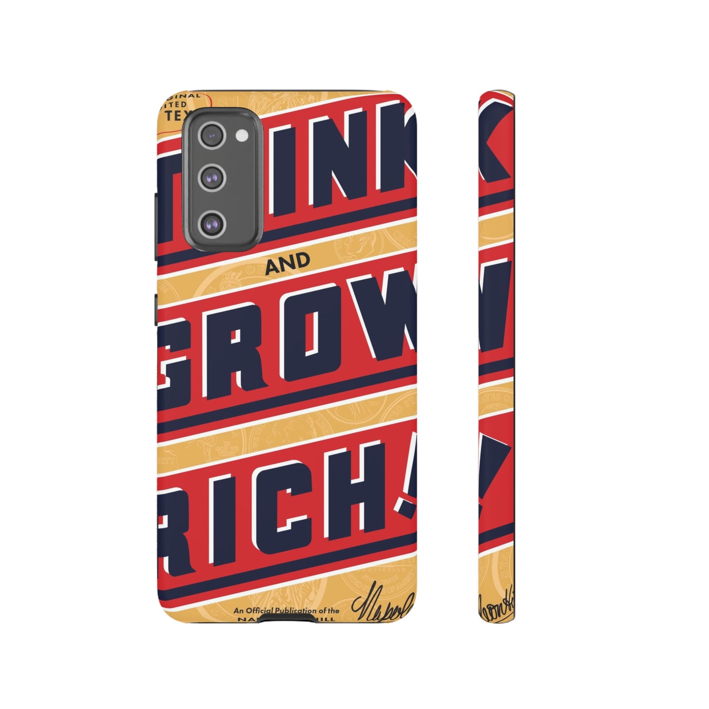 Modern "Think and Grow Rich" phone case