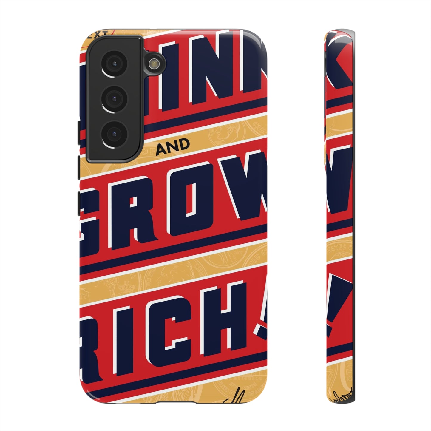 Modern "Think and Grow Rich" phone case