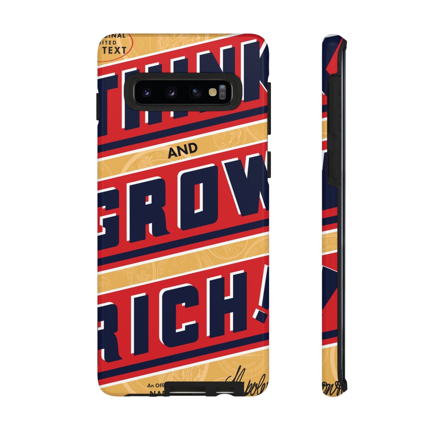 Modern "Think and Grow Rich" phone case