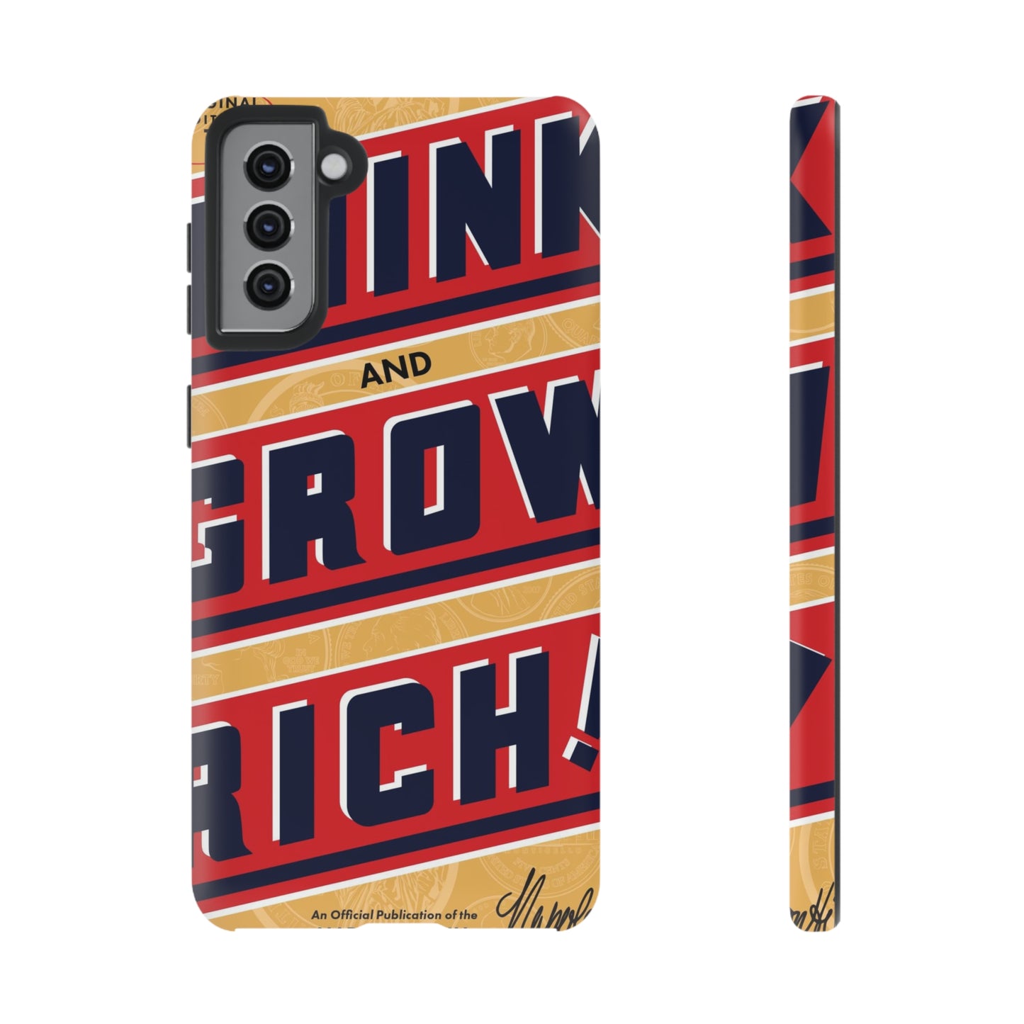 Modern "Think and Grow Rich" phone case
