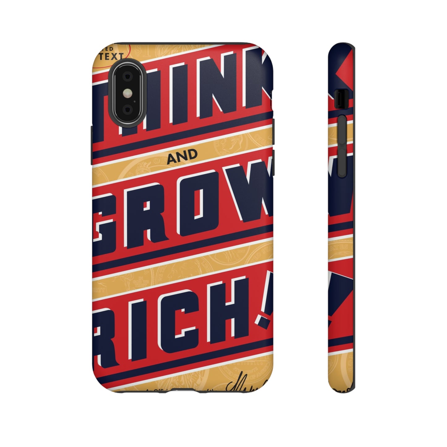 Modern "Think and Grow Rich" phone case