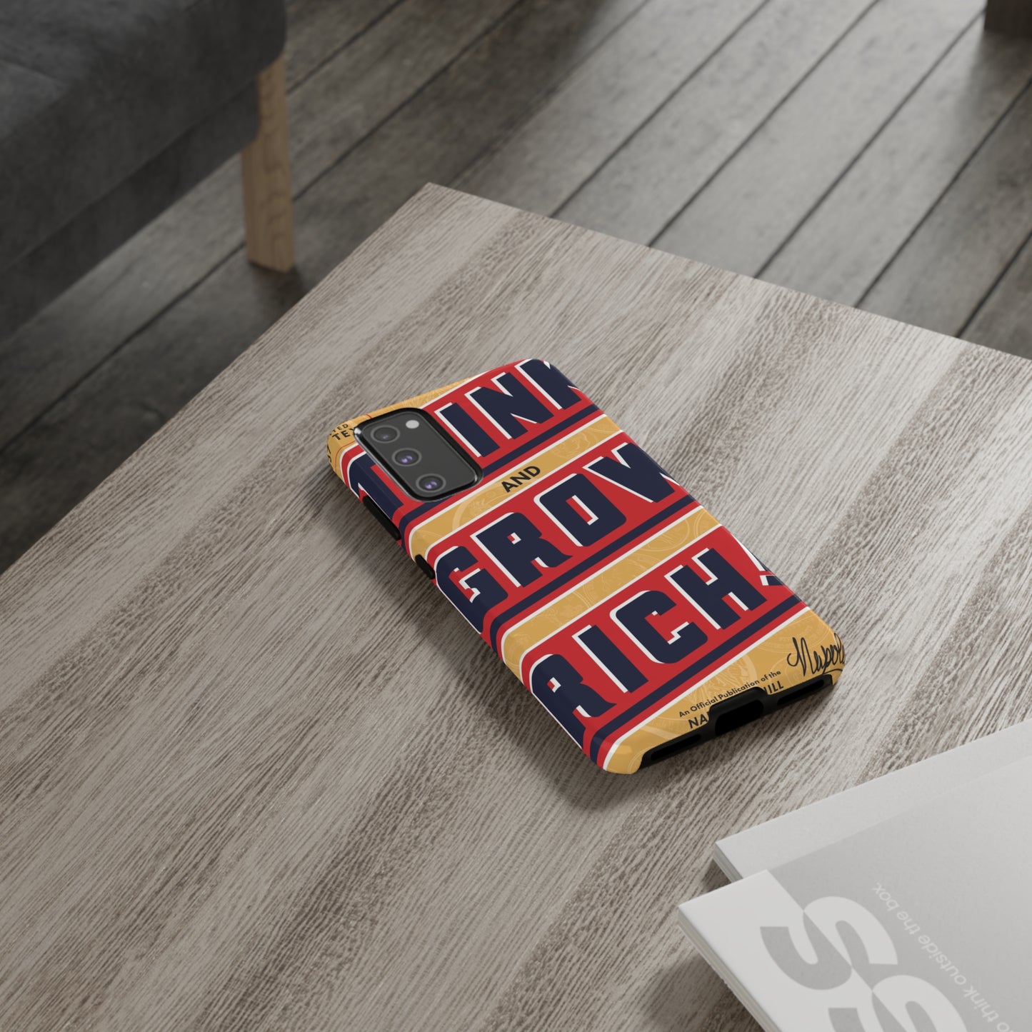 Modern "Think and Grow Rich" phone case
