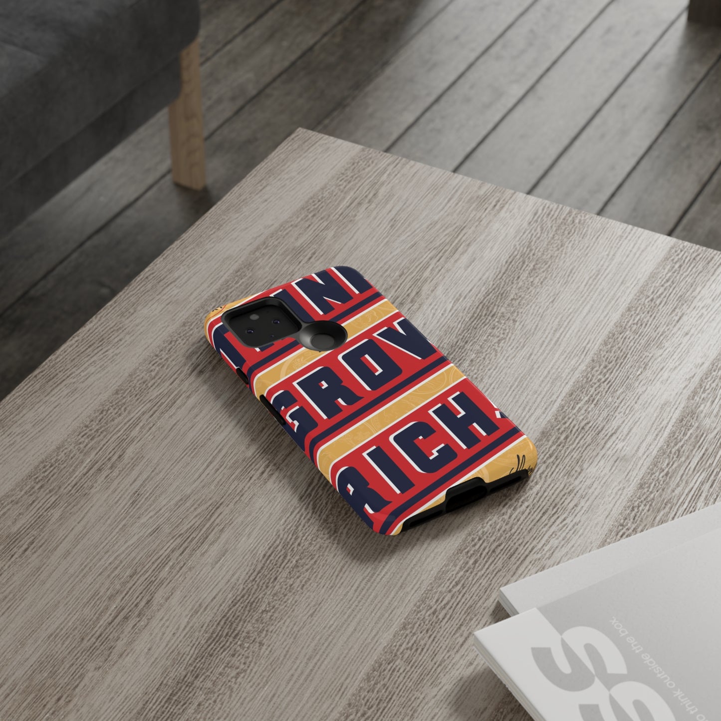 Modern "Think and Grow Rich" phone case