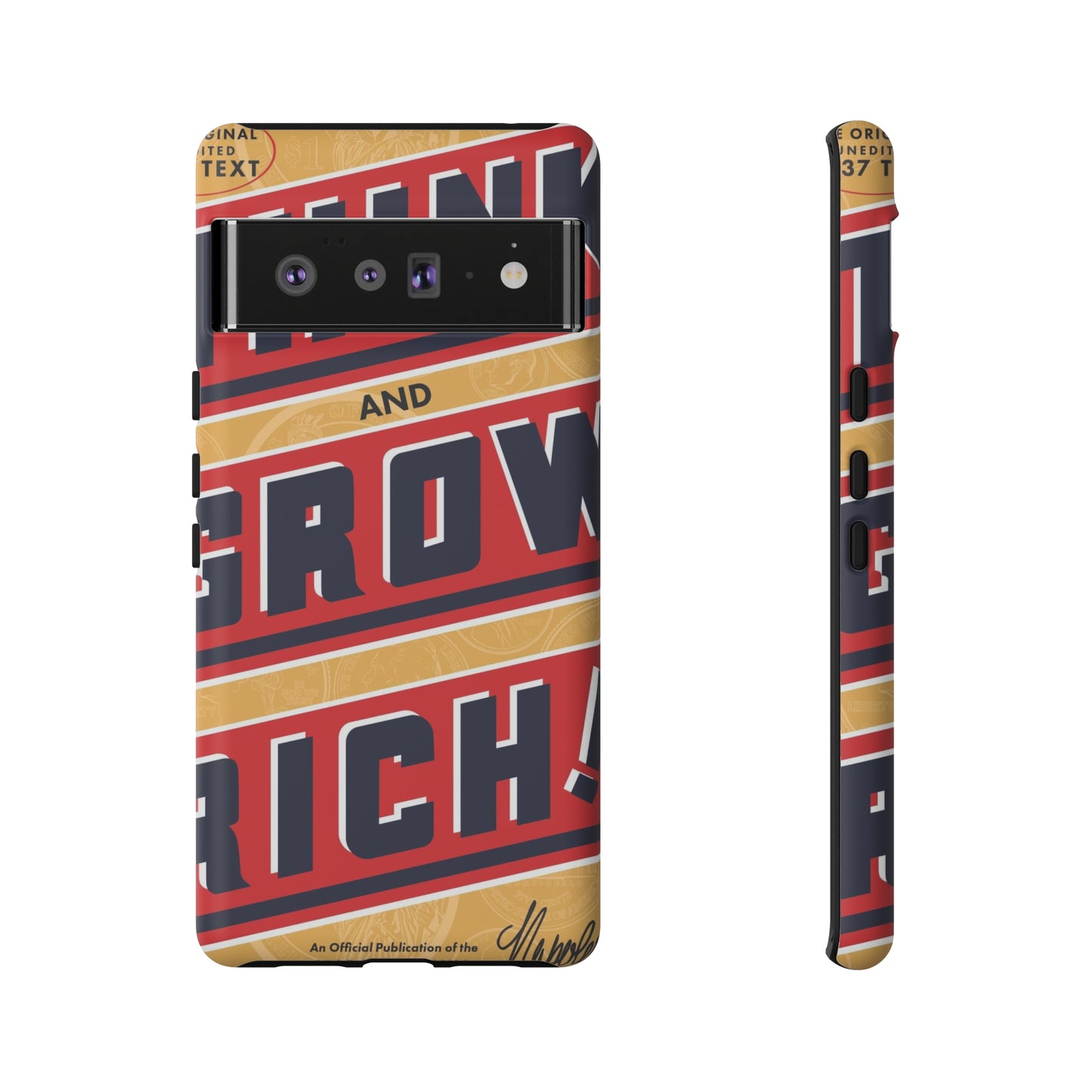 Modern "Think and Grow Rich" phone case