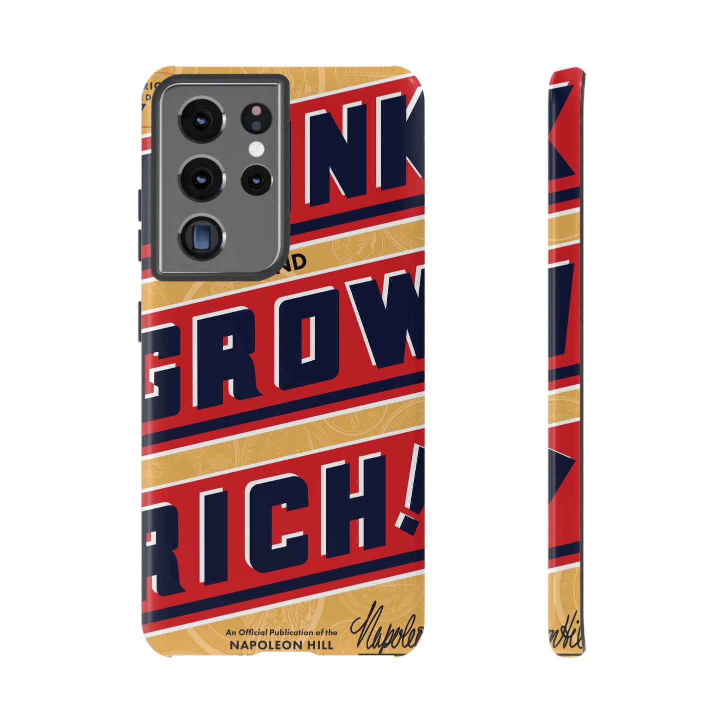 Modern "Think and Grow Rich" phone case