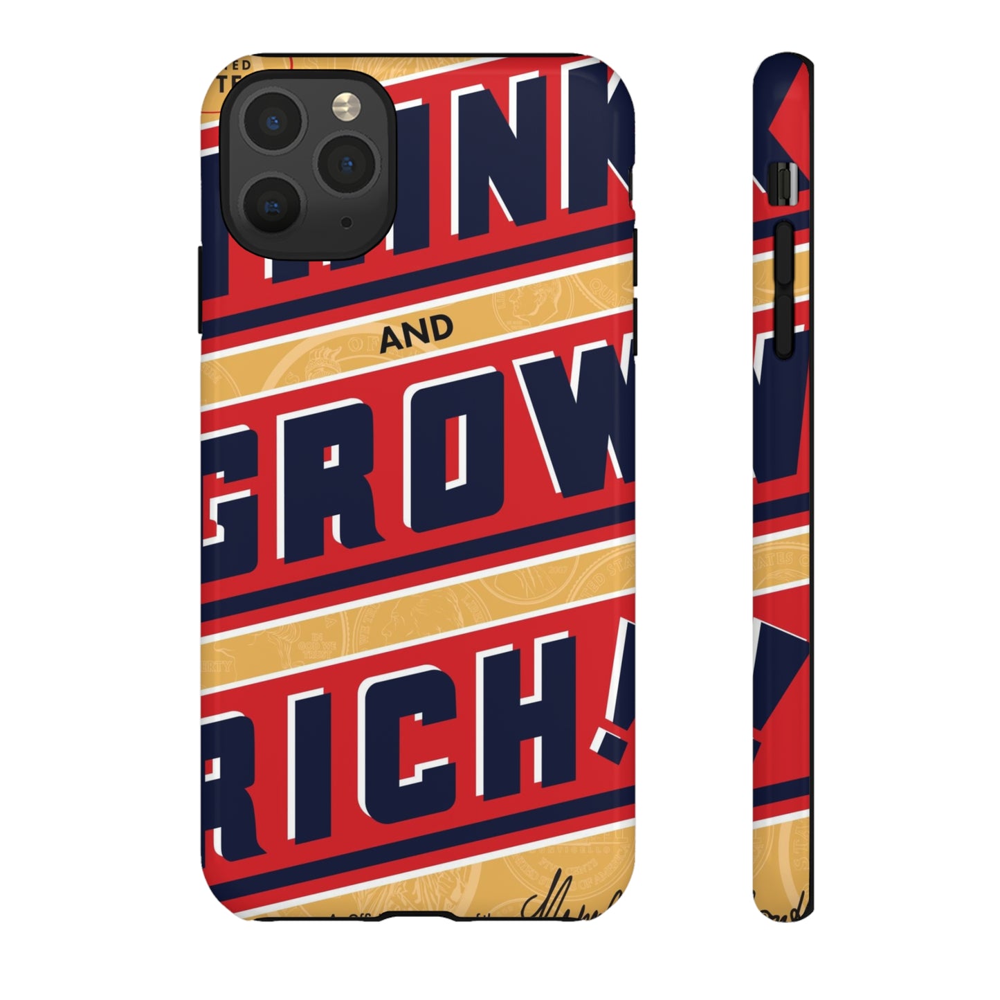 Modern "Think and Grow Rich" phone case