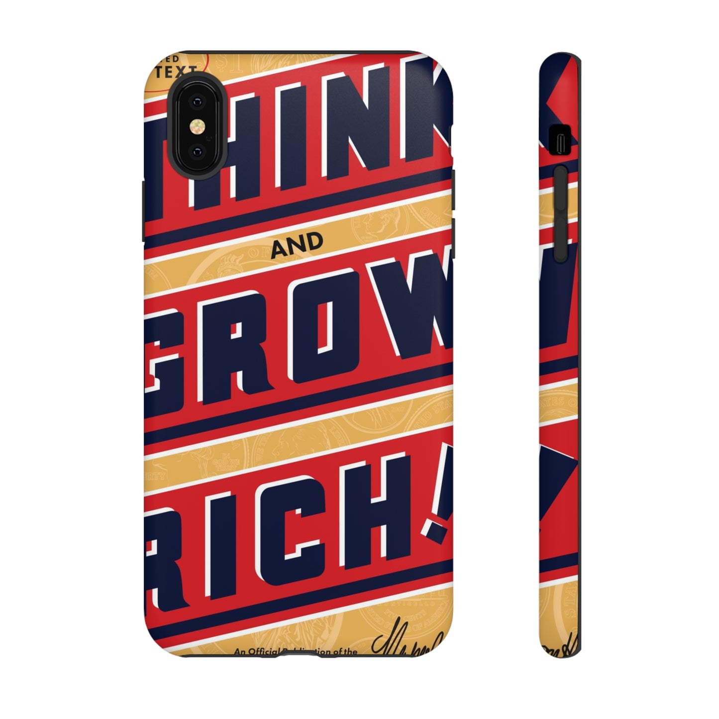 Modern "Think and Grow Rich" phone case