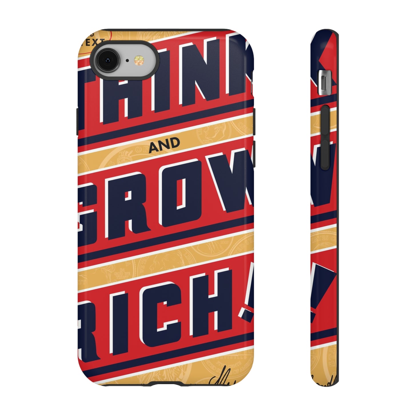 Modern "Think and Grow Rich" phone case