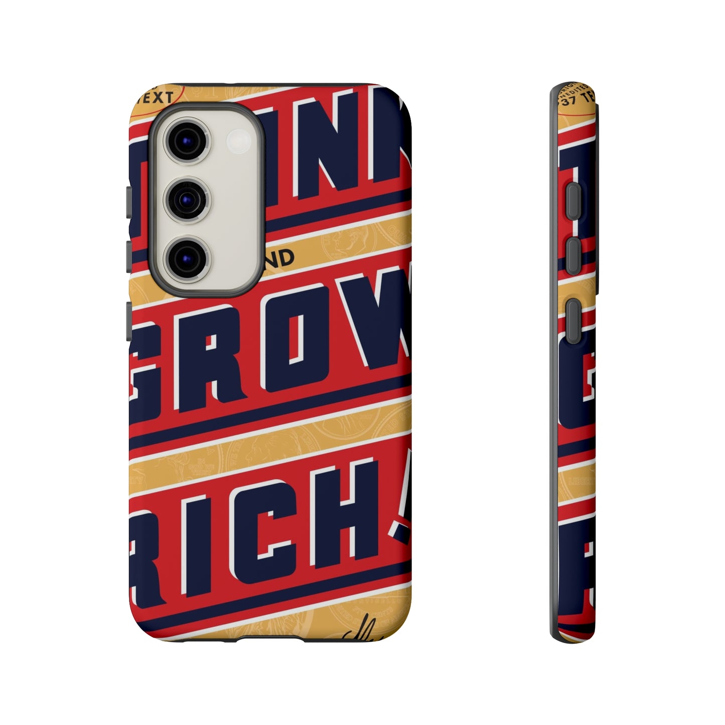 Modern "Think and Grow Rich" phone case