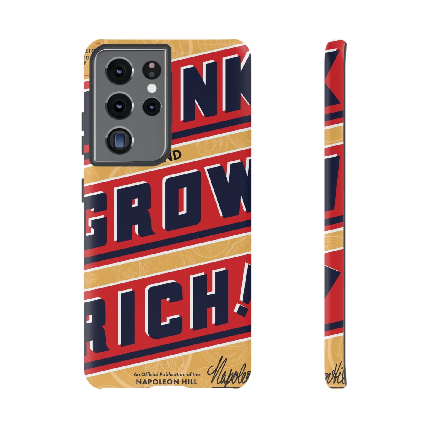 Modern "Think and Grow Rich" phone case