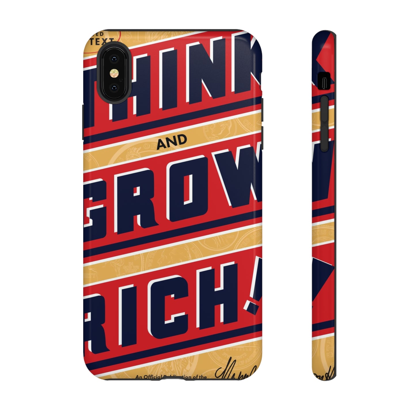 Modern "Think and Grow Rich" phone case