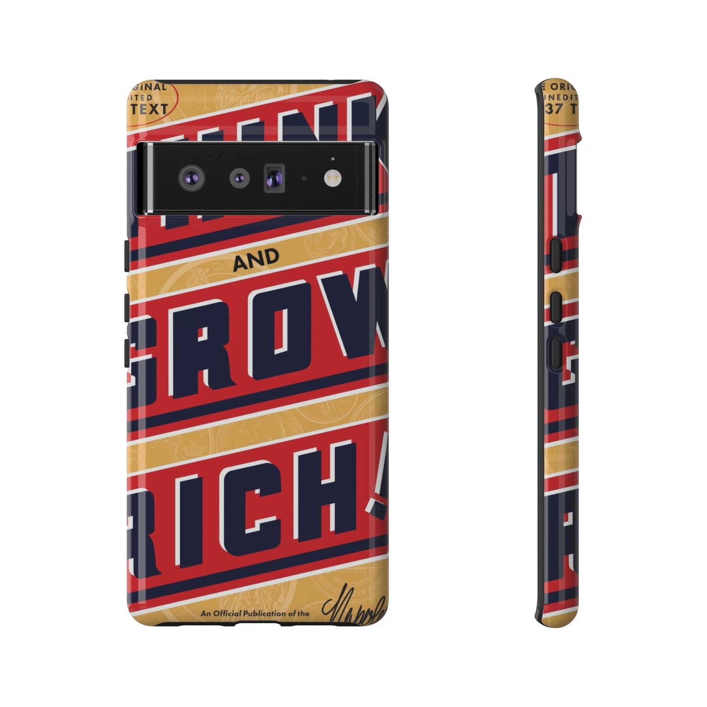 Modern "Think and Grow Rich" phone case