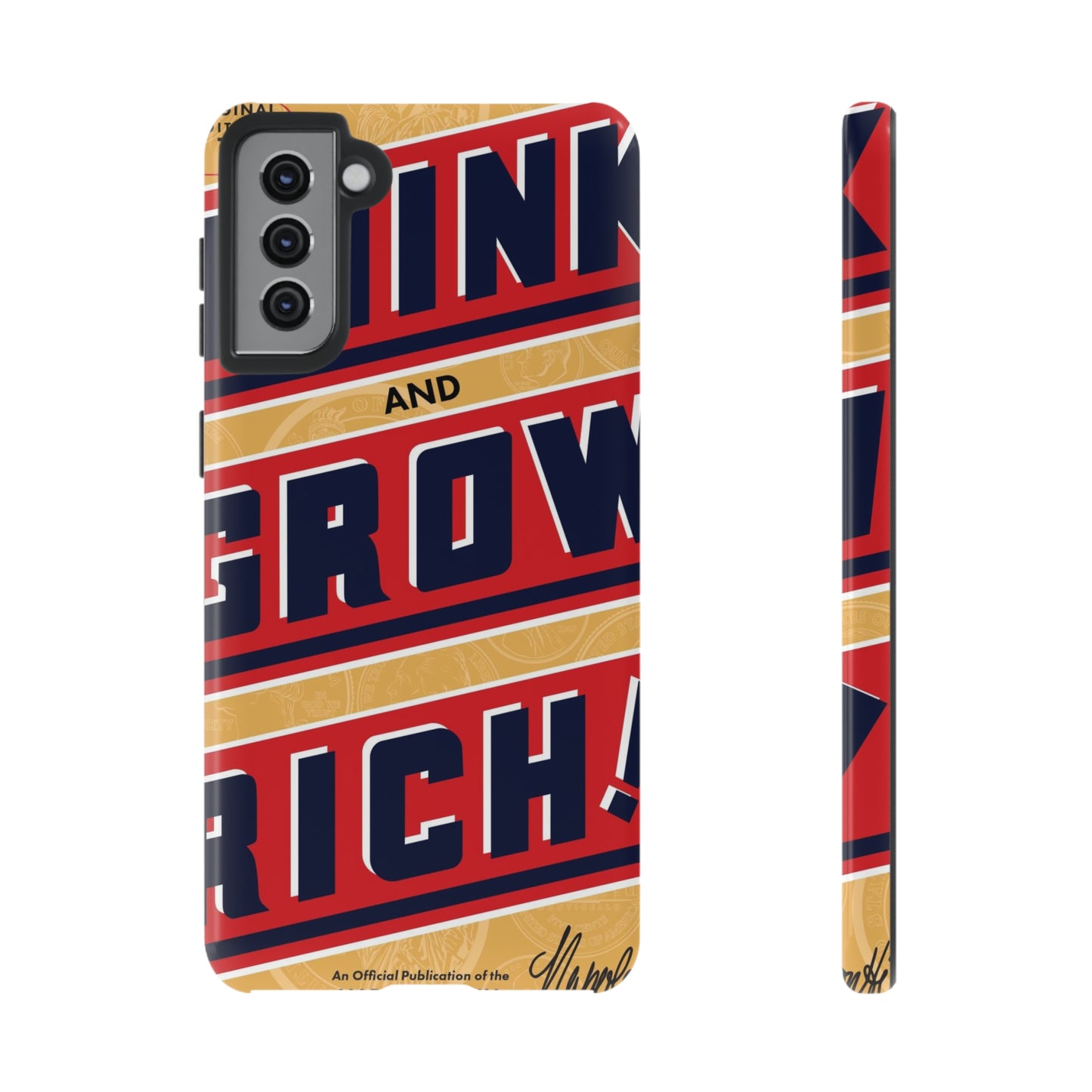 Modern "Think and Grow Rich" phone case