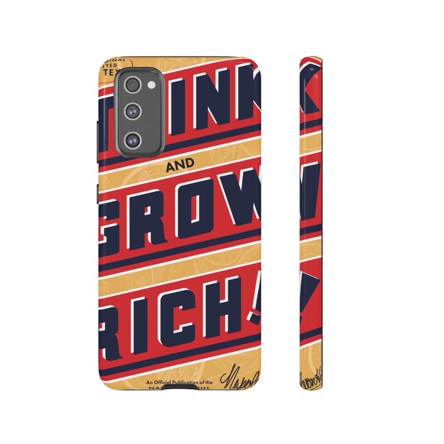 Modern "Think and Grow Rich" phone case