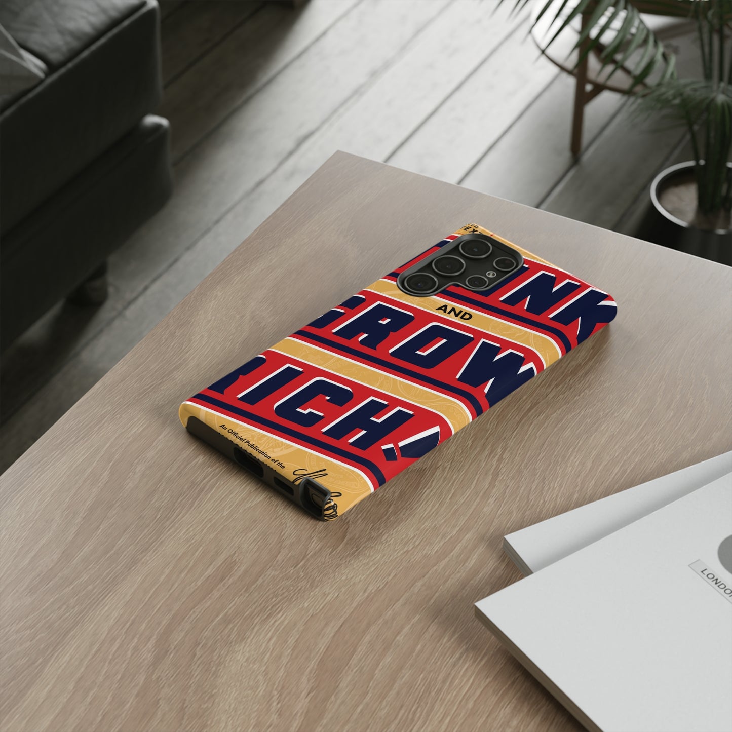 Modern "Think and Grow Rich" phone case