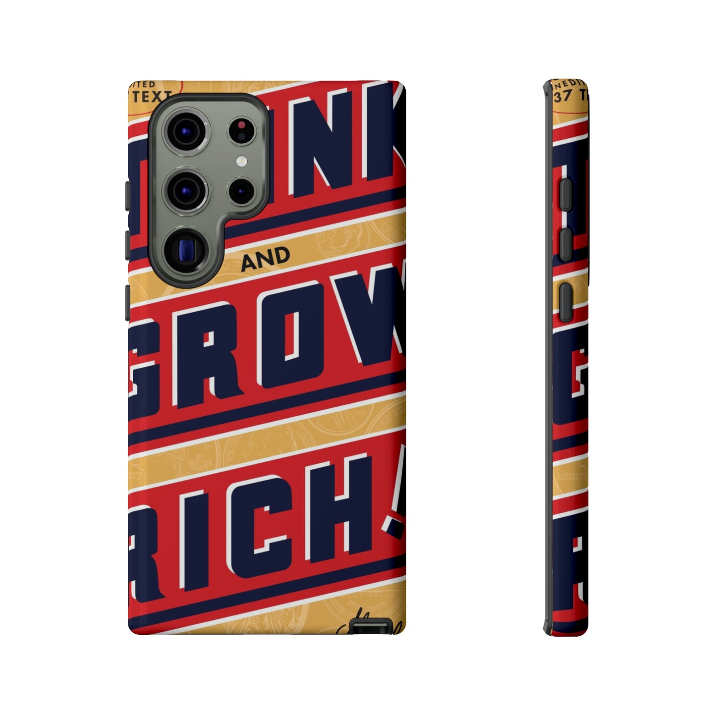 Modern "Think and Grow Rich" phone case