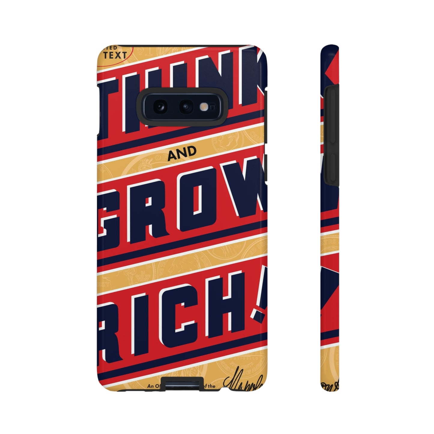 Modern "Think and Grow Rich" phone case