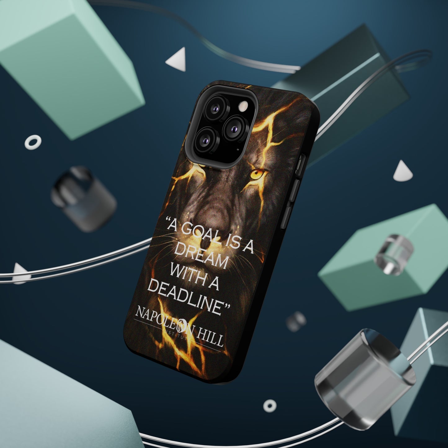 "A goal is a dream with a deadline" phone case