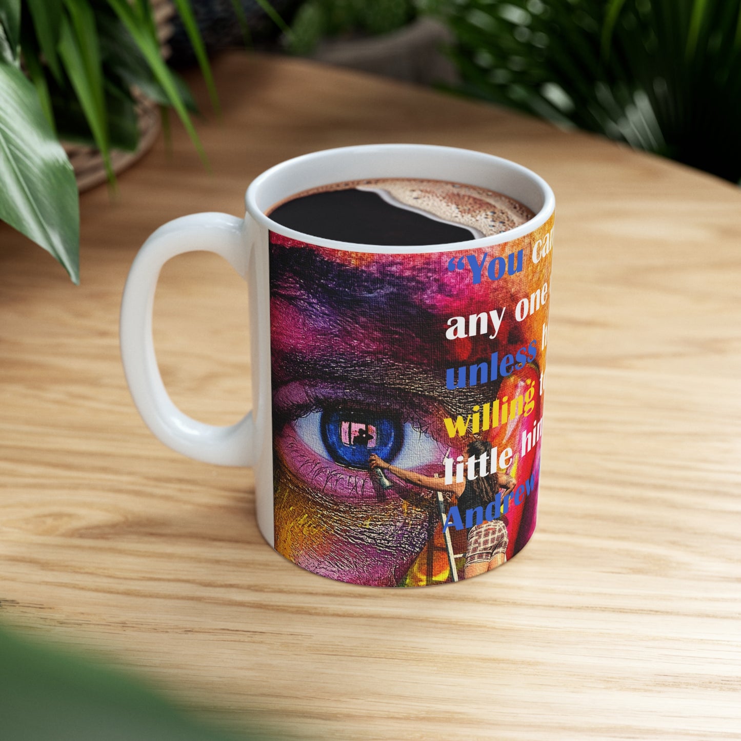 Mug with quote by Andrew Carnegie