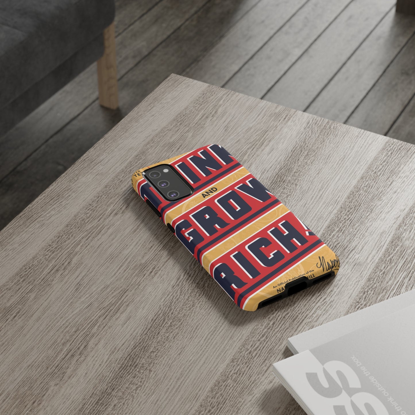 Modern "Think and Grow Rich" phone case