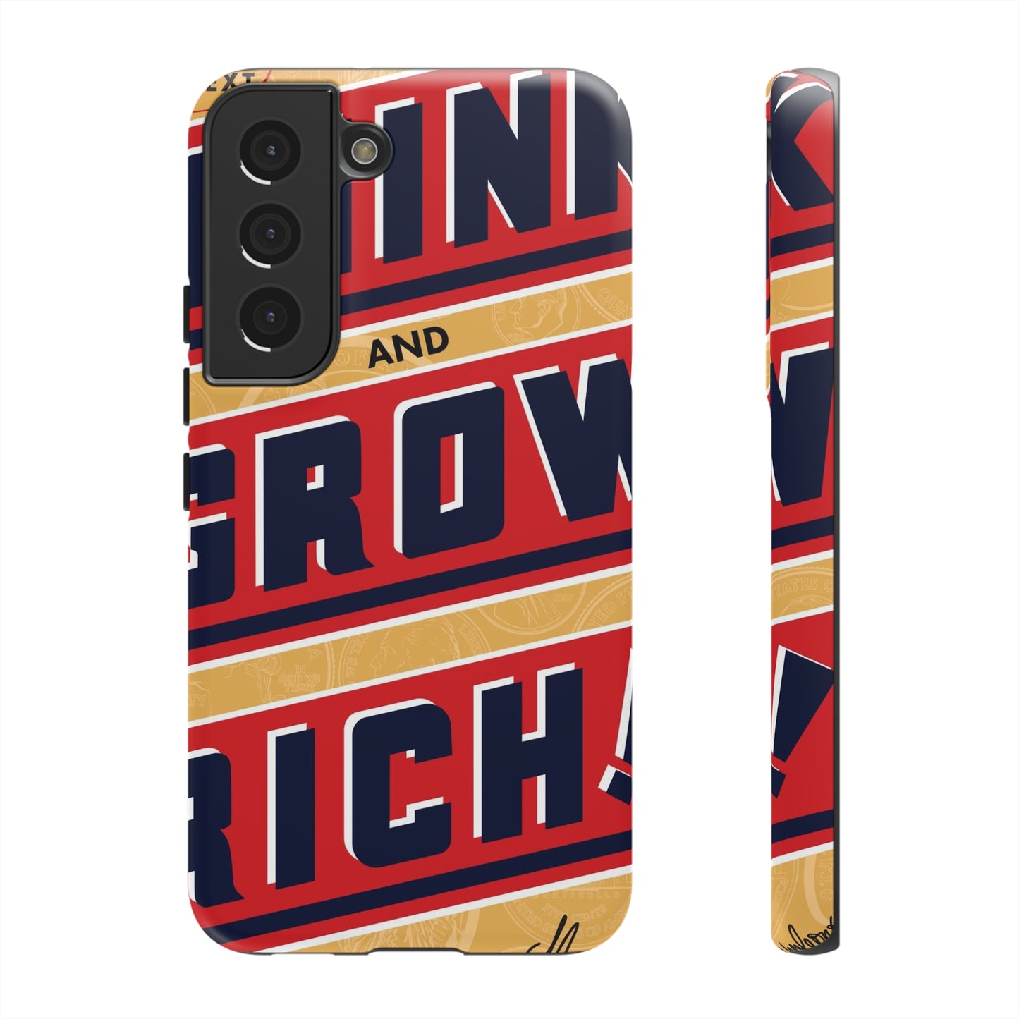 Modern "Think and Grow Rich" phone case