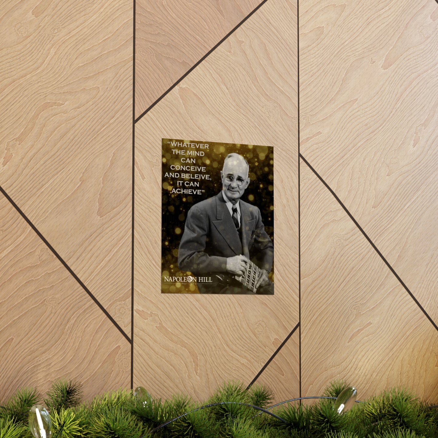Vertical Poster Napoleon Hill with Famous Quote