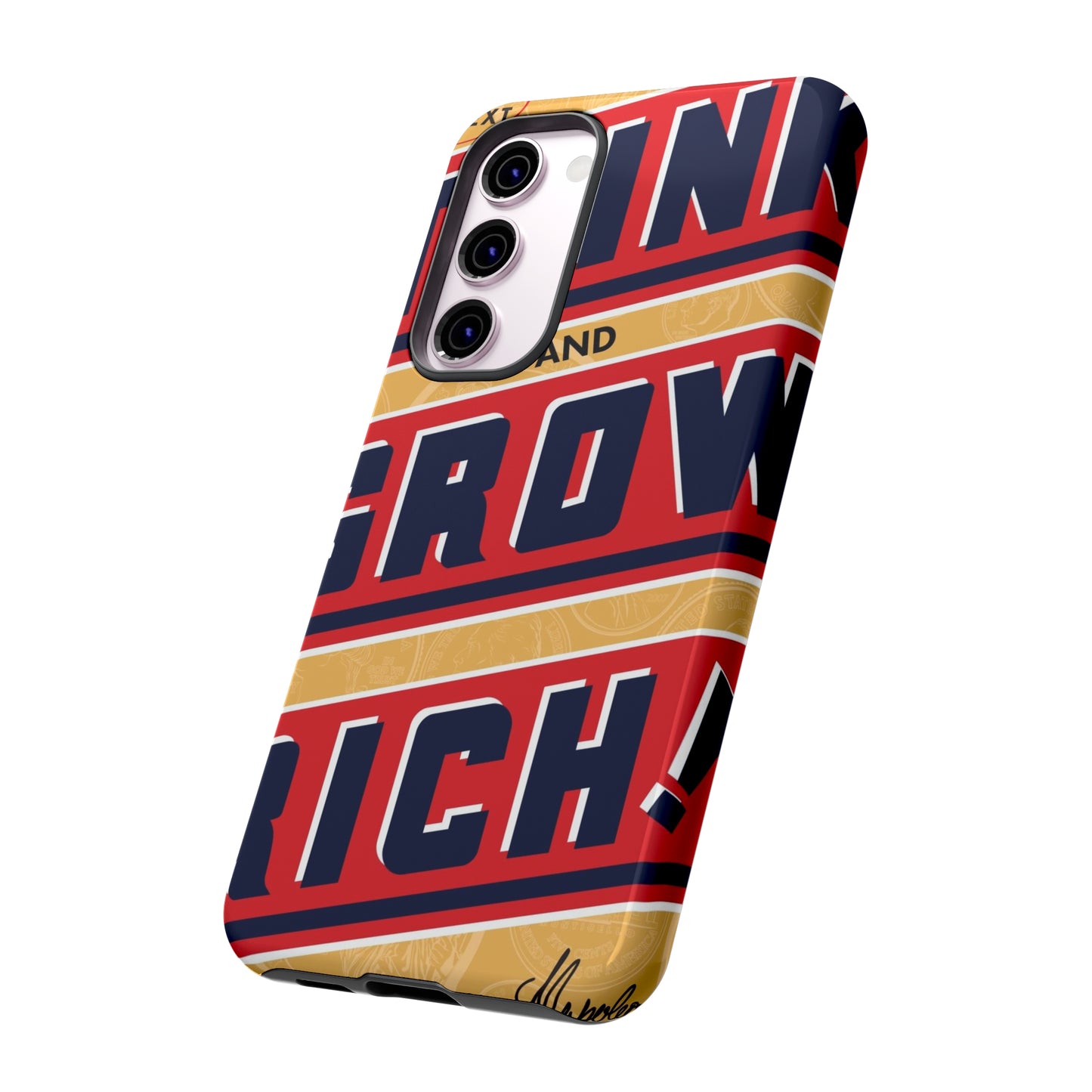 Modern "Think and Grow Rich" phone case