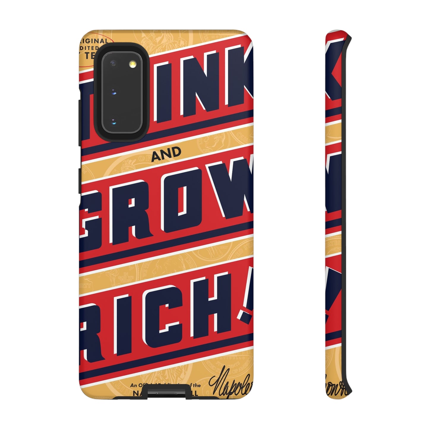 Modern "Think and Grow Rich" phone case