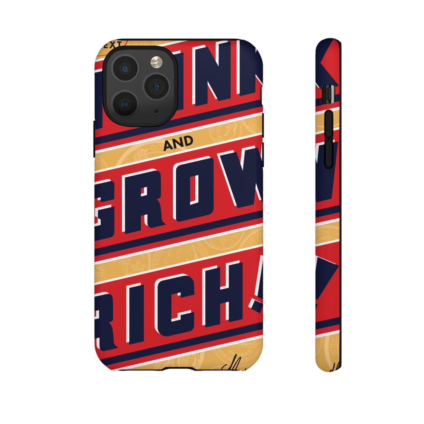 Modern "Think and Grow Rich" phone case