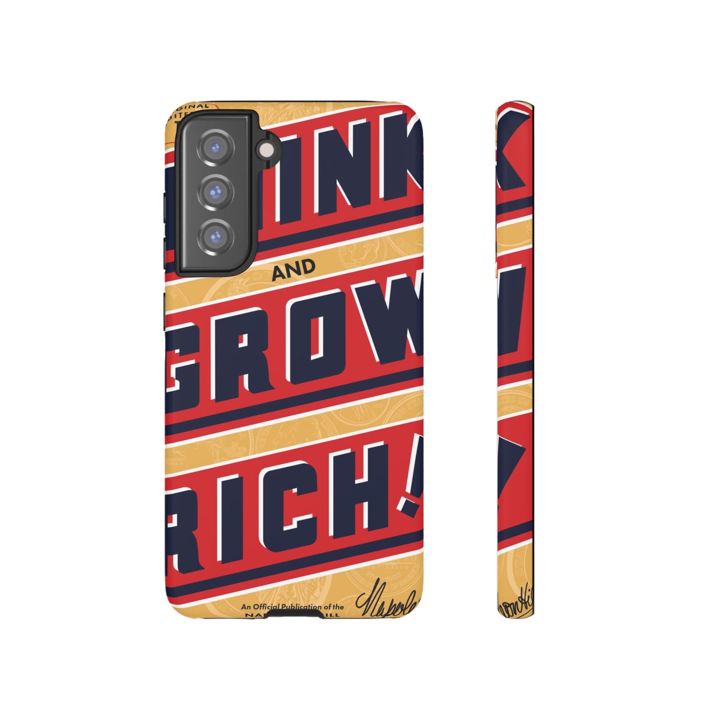 Modern "Think and Grow Rich" phone case
