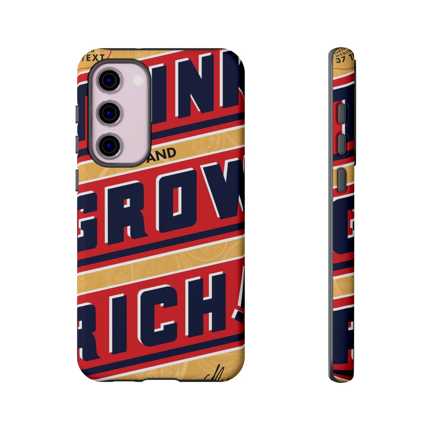 Modern "Think and Grow Rich" phone case