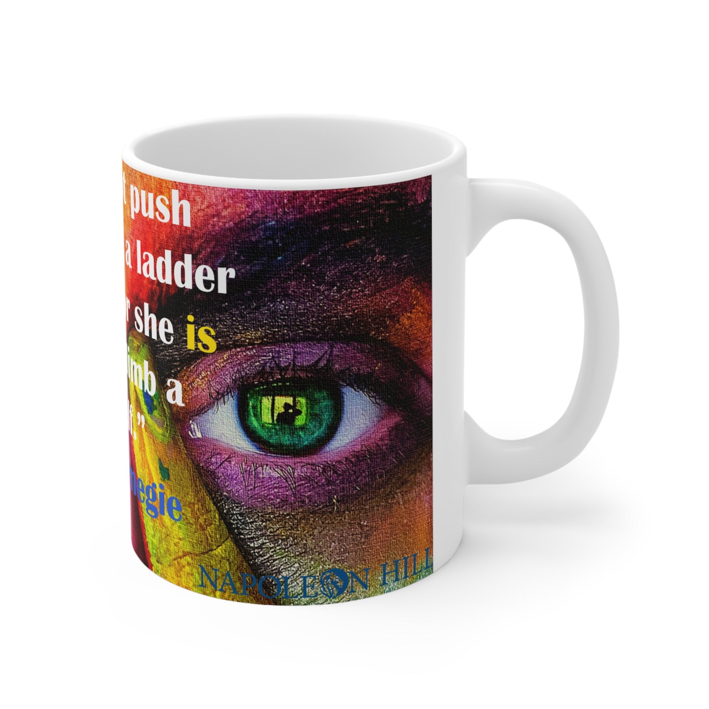 Mug with quote by Andrew Carnegie