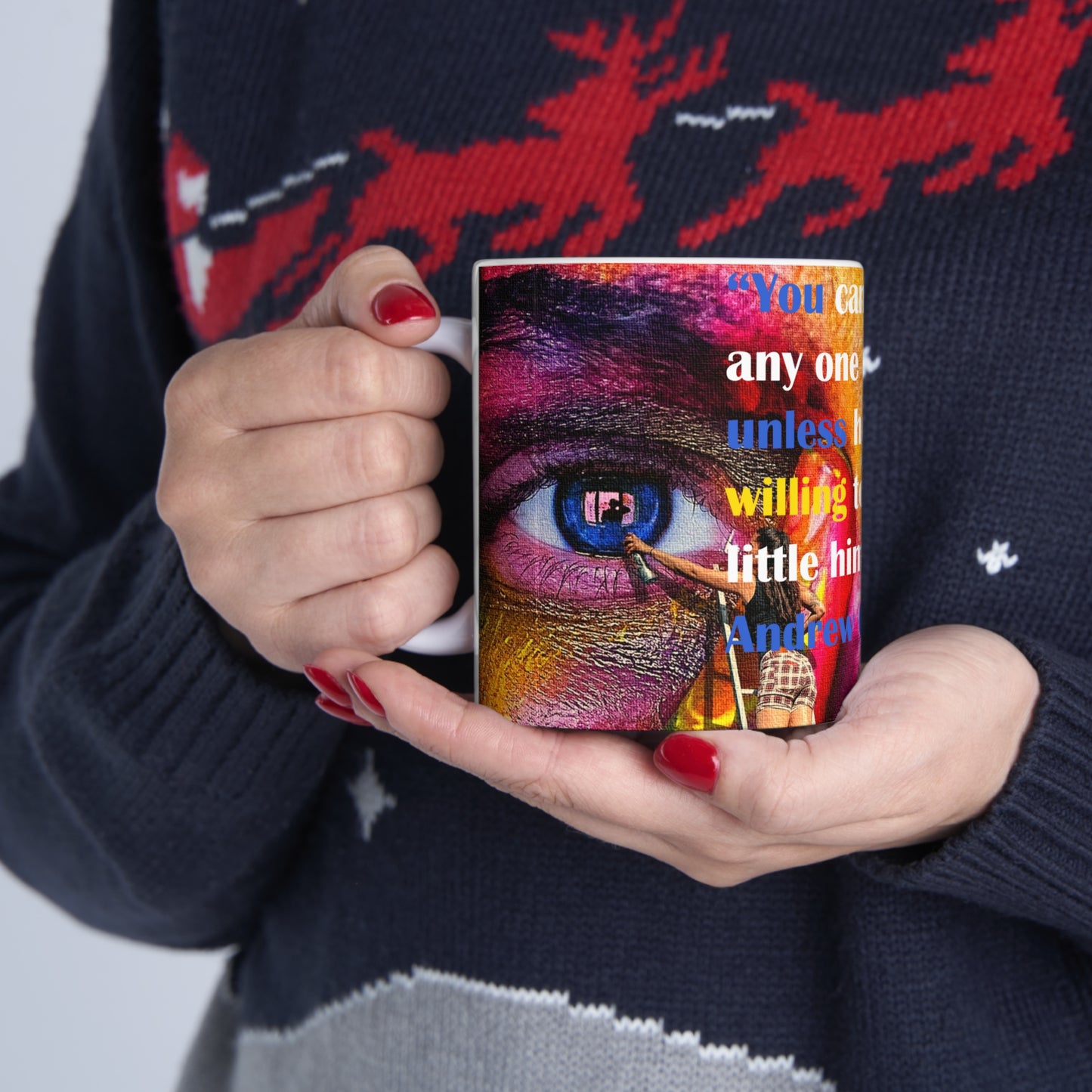 Mug with quote by Andrew Carnegie