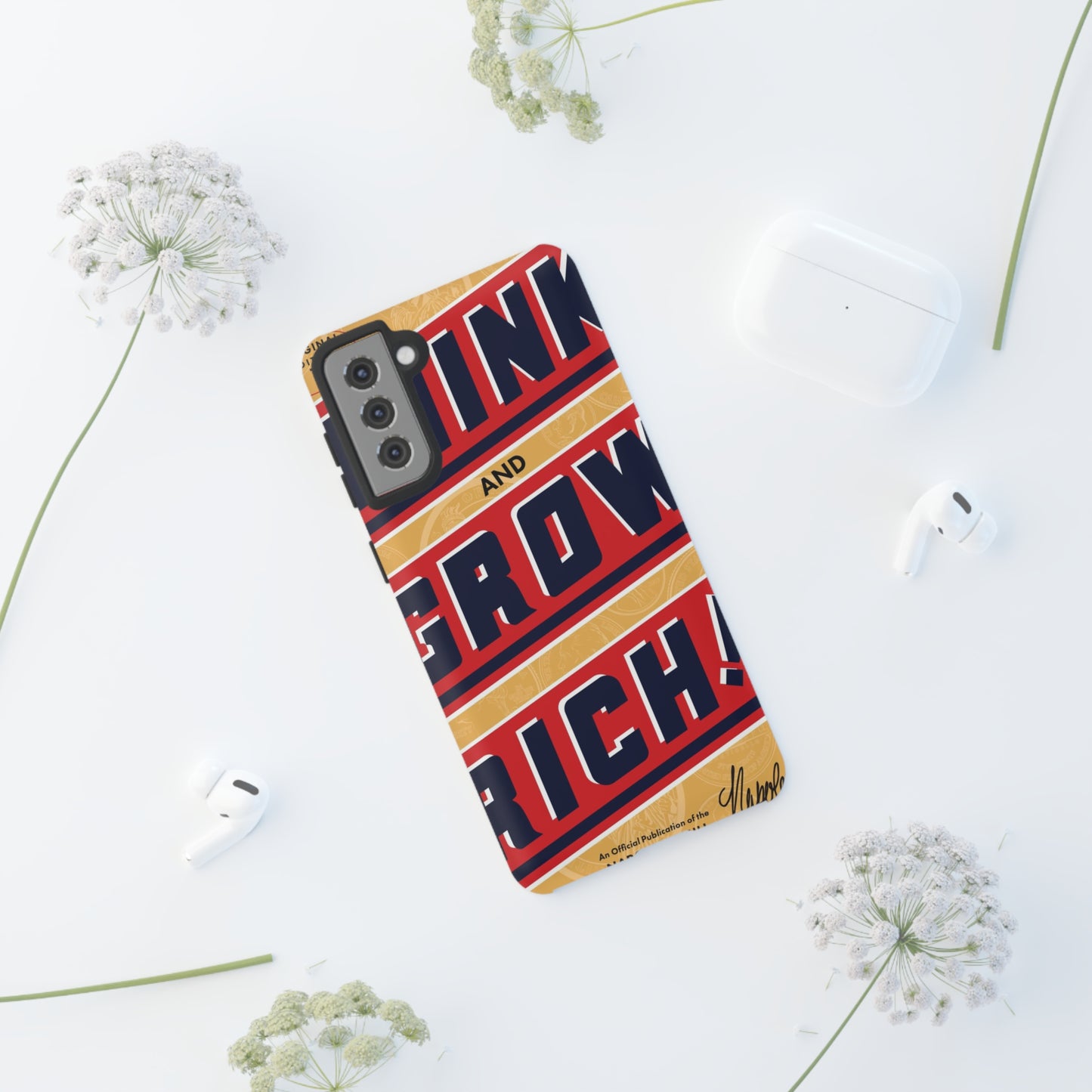 Modern "Think and Grow Rich" phone case