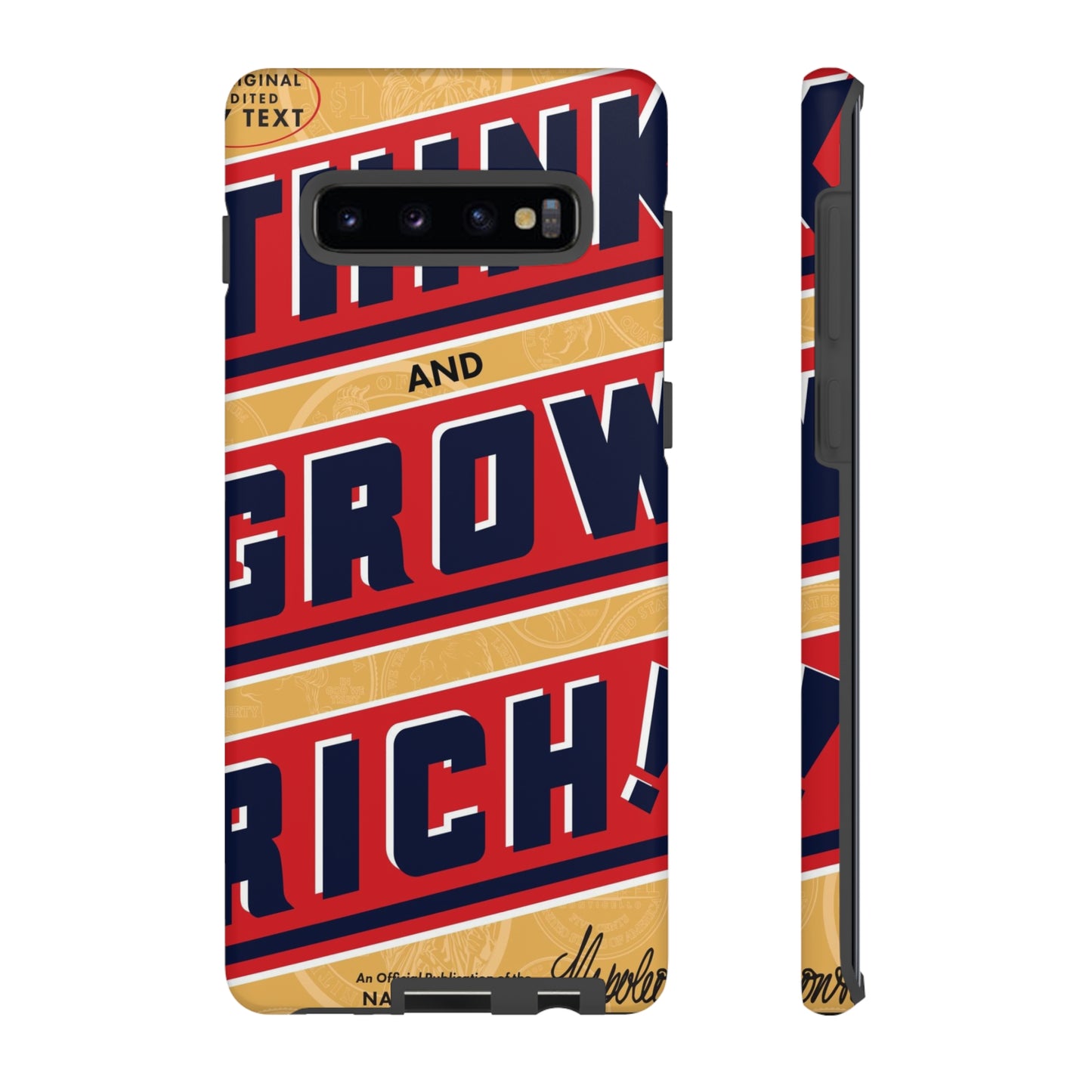 Modern "Think and Grow Rich" phone case