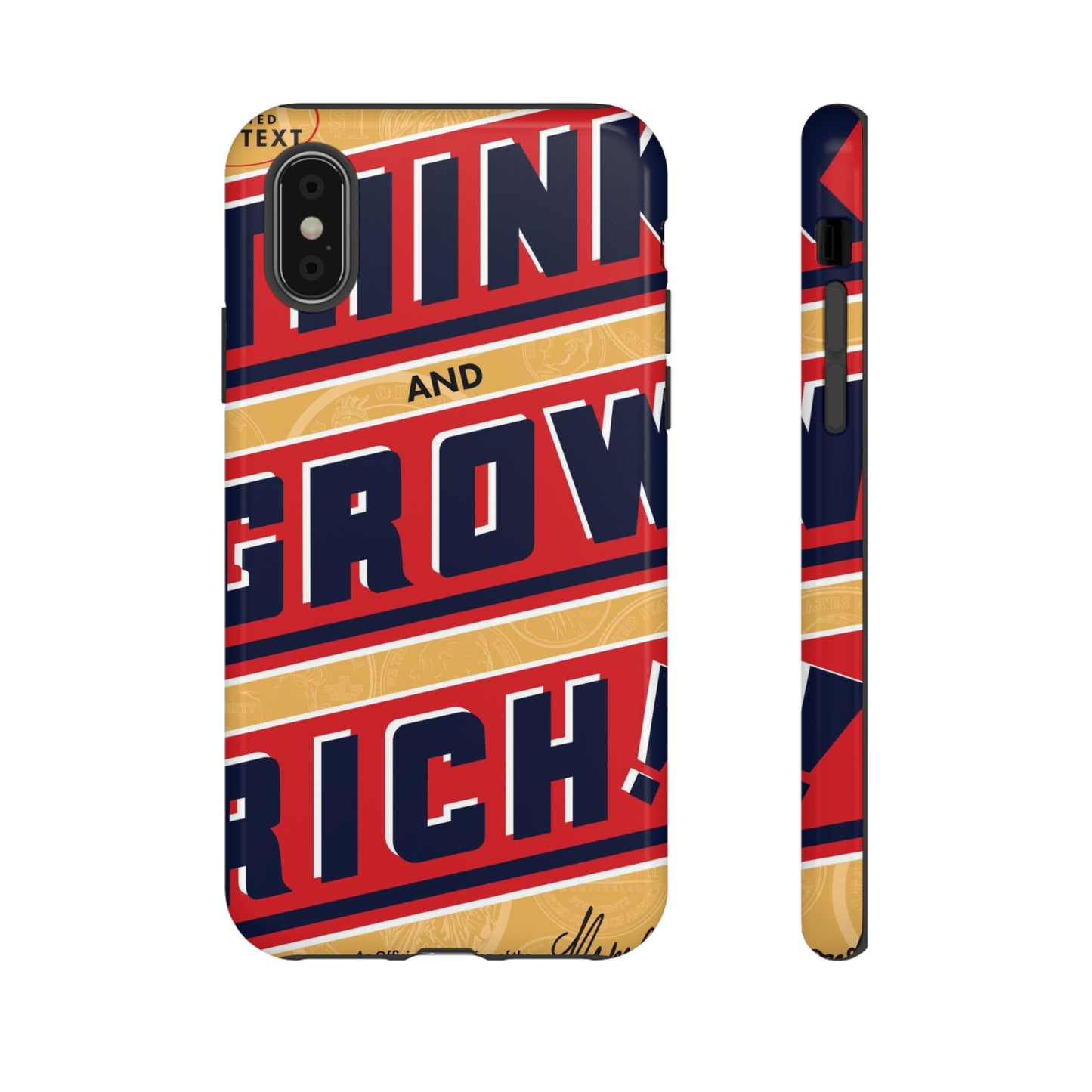 Modern "Think and Grow Rich" phone case