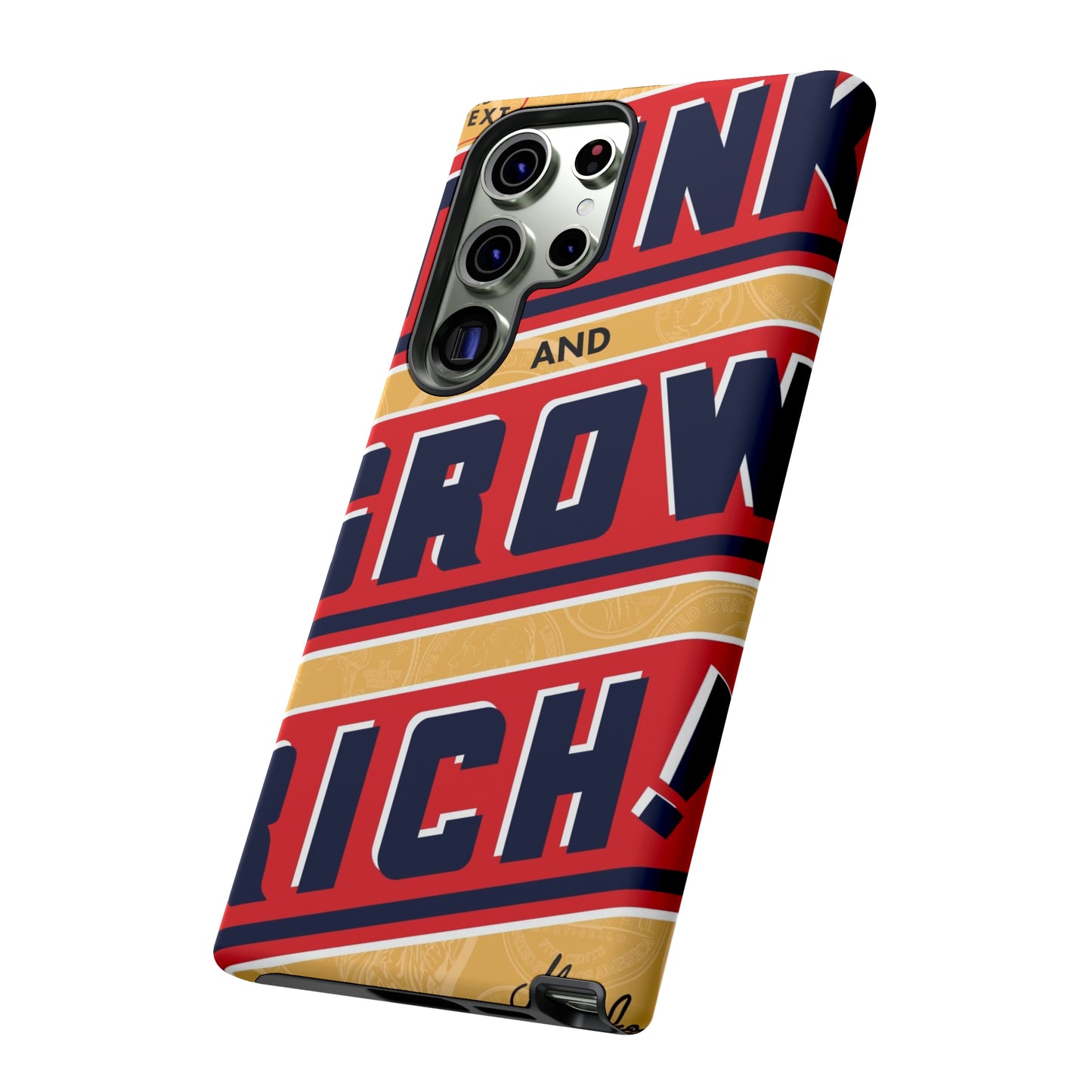 Modern "Think and Grow Rich" phone case