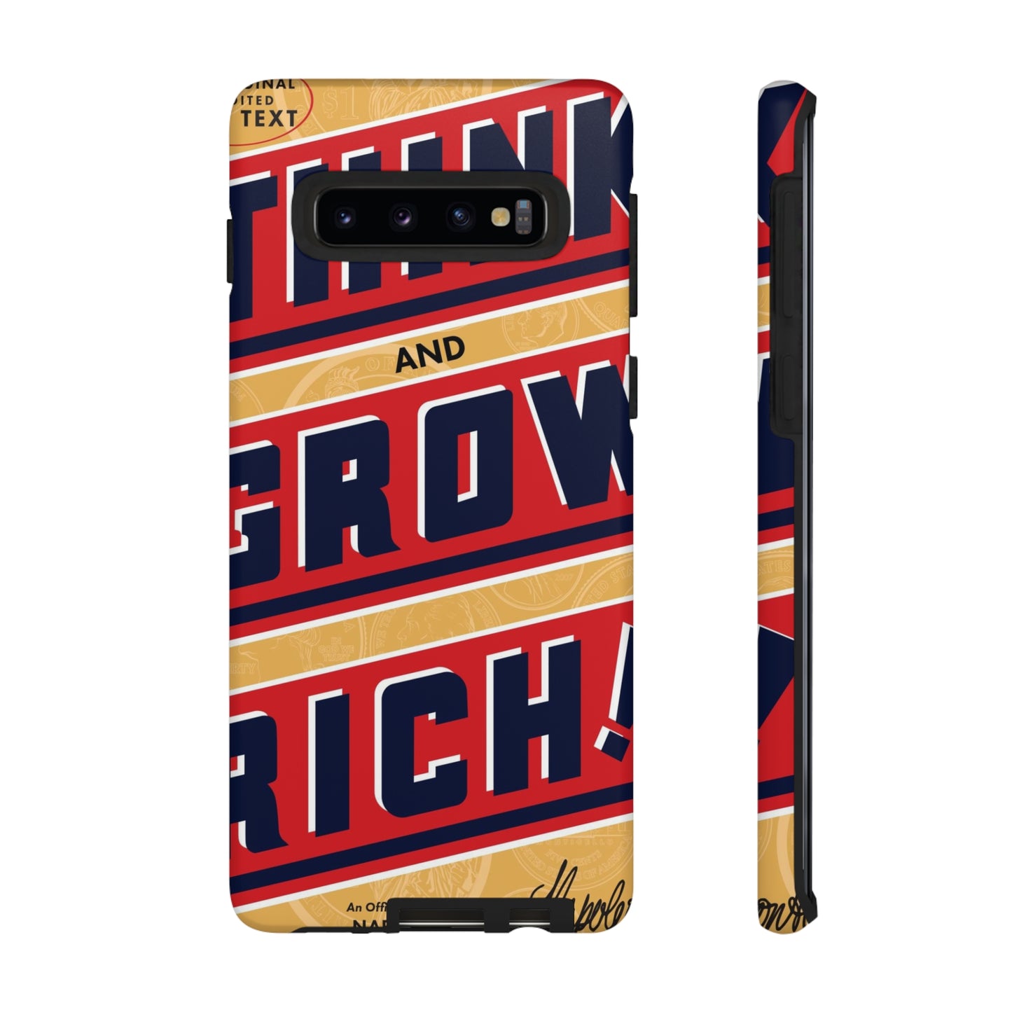 Modern "Think and Grow Rich" phone case