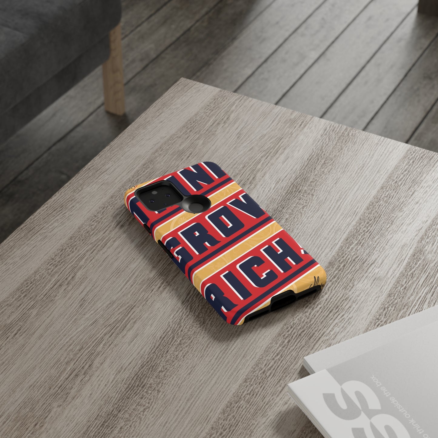 Modern "Think and Grow Rich" phone case