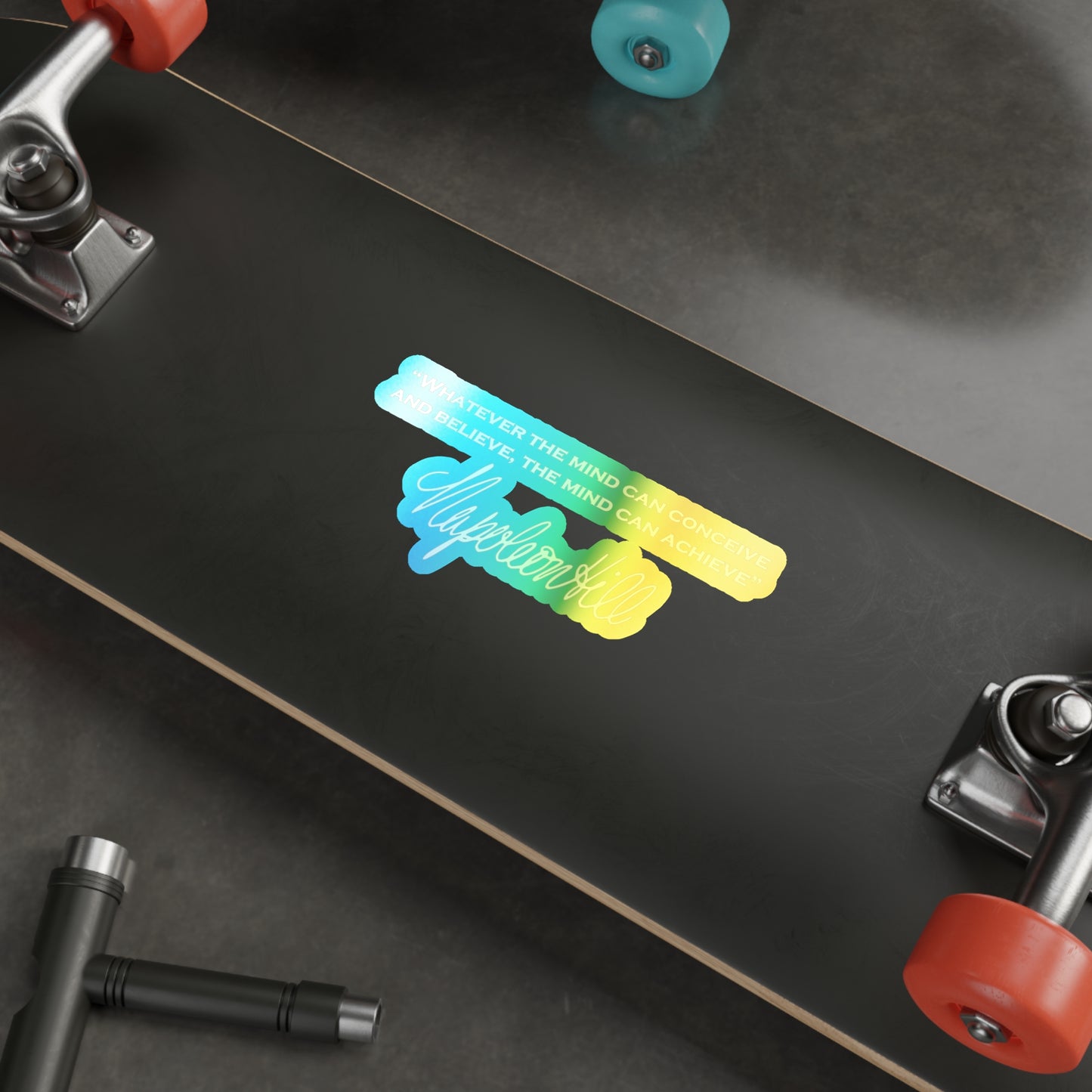 Holographic Die-cut Stickers of Napoleon Hill