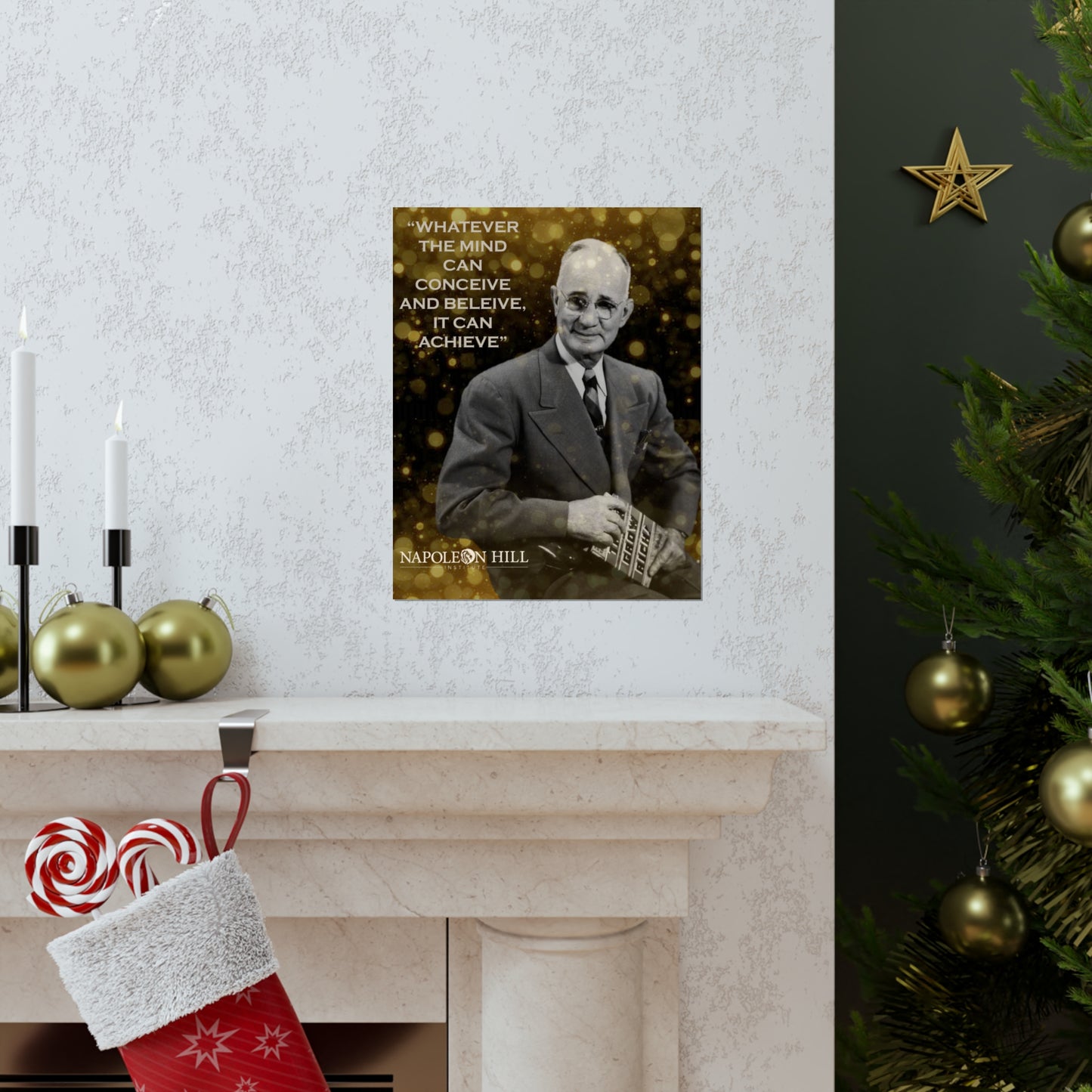 Vertical Poster Napoleon Hill with Famous Quote
